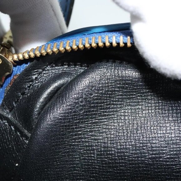LOUIS VUITTON Epi June Feuille Shoulder Bag Blue M52155 LV Auth 136985 - Picture 12 of 16